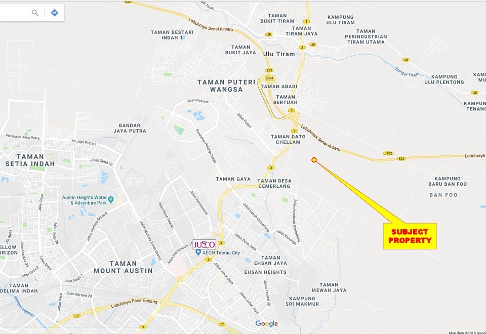 Johor Factory Malaysia Industry desa-cemerlang-land-for-sell-PTR-29-location-map Desa Cemerlang Land For Sell (PTR Land 29)  