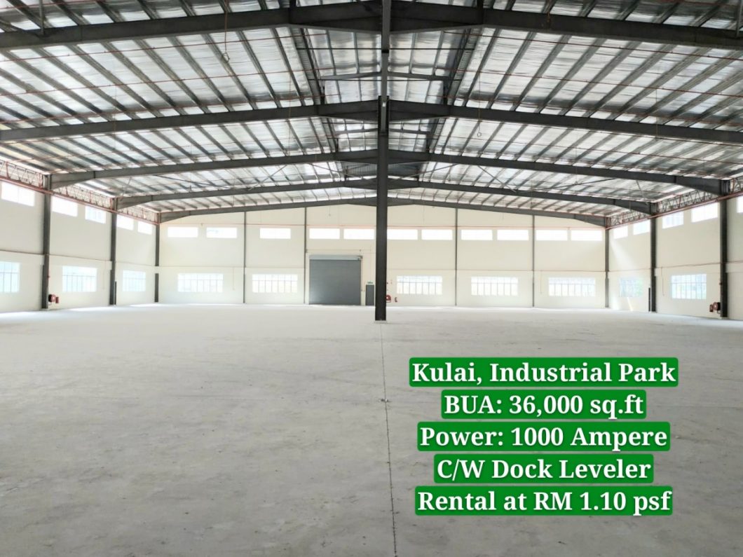 Johor Factory Malaysia Industry 20190828_132743_mh1566975025826-1060x795 Brand New Factory at Kulai,Indahpura Industrial Park with Dock Leveler For Sell (PTR129)  