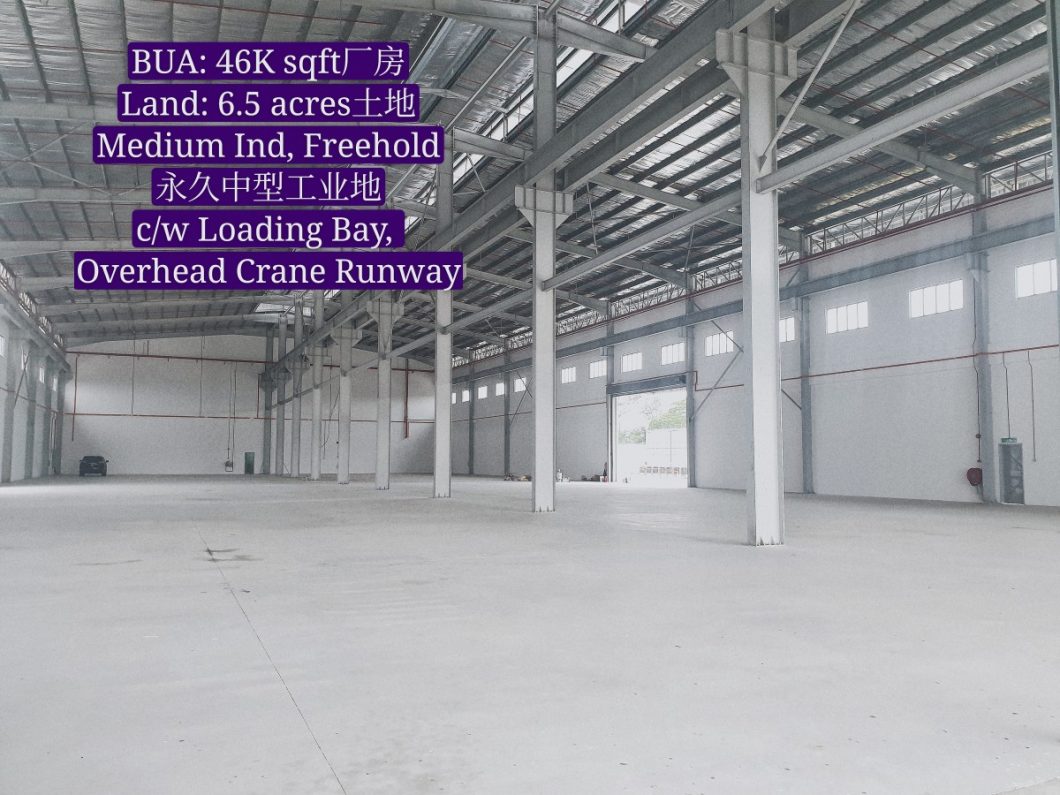 Johor Factory Malaysia Industry 20200608_141719_mh1591868317752-1060x795 Senai Area Freehold Detached Factory with 12 meter Height, 6.5 acres Land, Loading Bay and Overhead Crane Runway For Rent (BT-PTR43)  