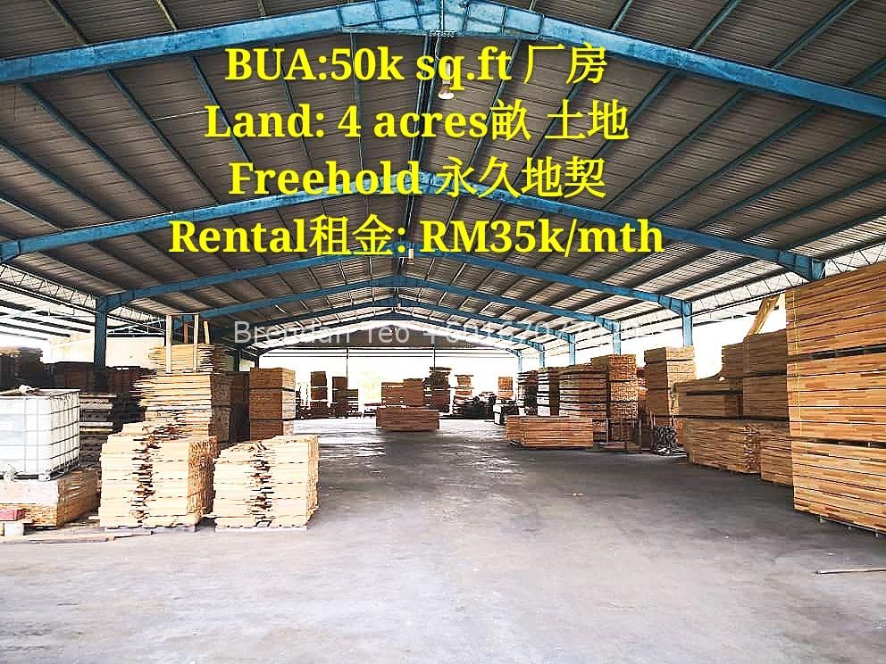 Johor Factory Malaysia Industry IMG-20191006-WA0009_mh1583927819008 Kota Tinggi Open Shed Factory with Extra Land at Rental RM0.70 only (BT-PTR36)  