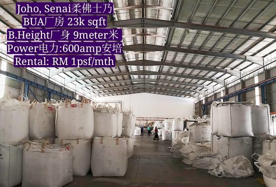 Johor Factory Malaysia Industry IMG-20200629-WA0018_mh1593677252236-560x380 Senai Industry Park Detached Factory For Rent with RM1 psf/mth Only  